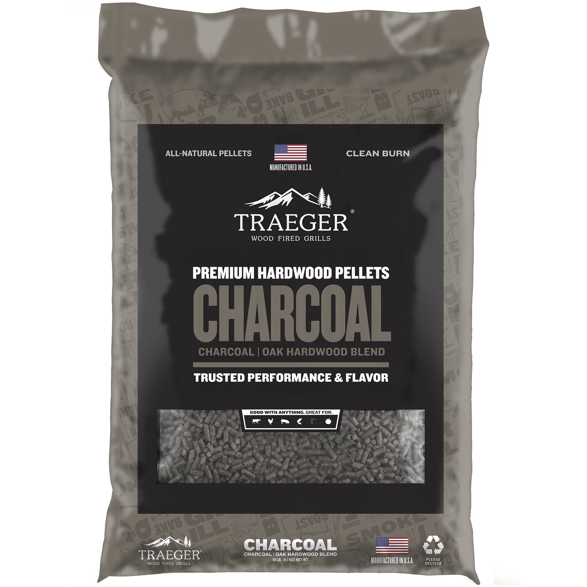 Charcoal Blend Wood Pellets